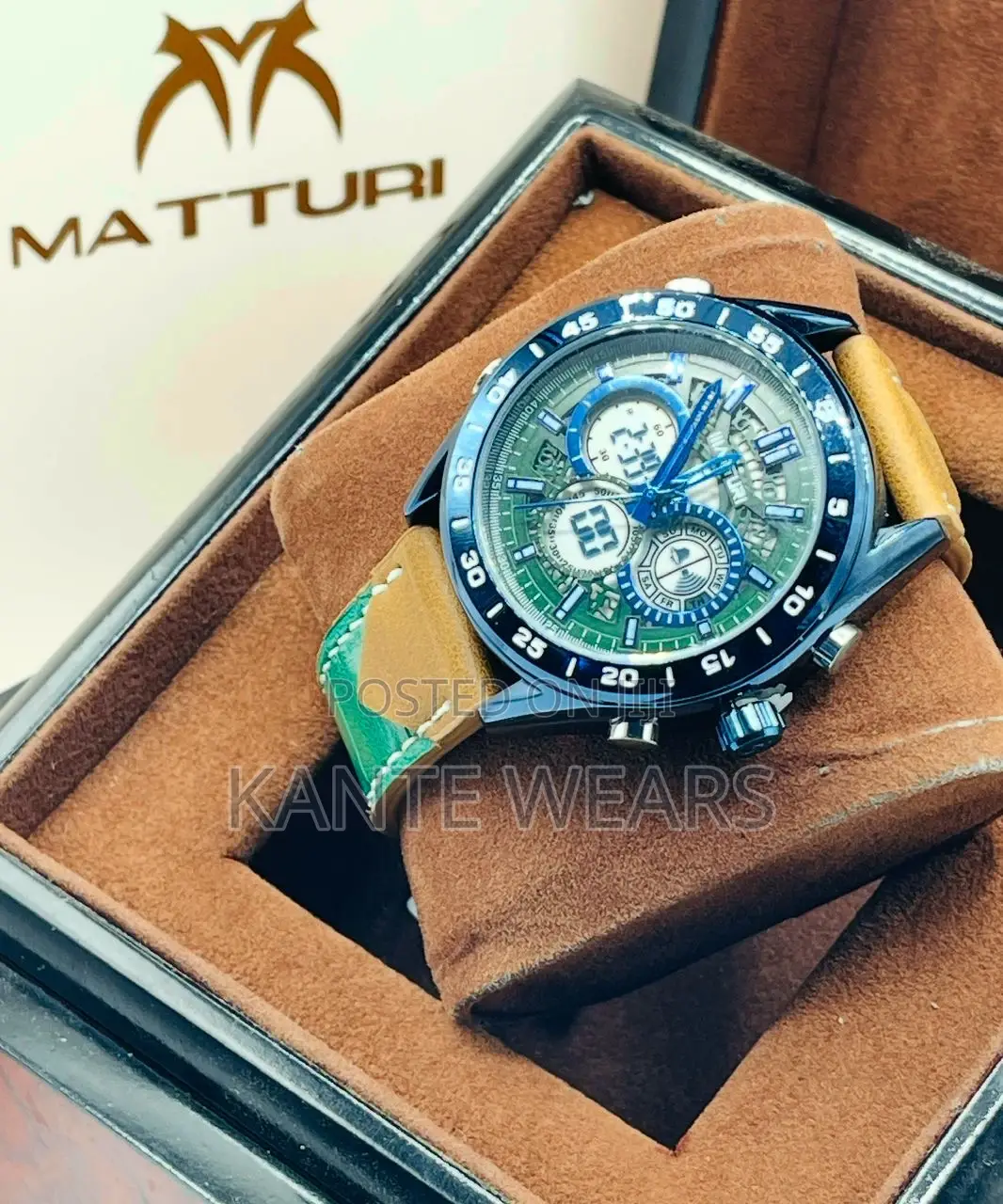 Leather Waterproof Wristwatch
