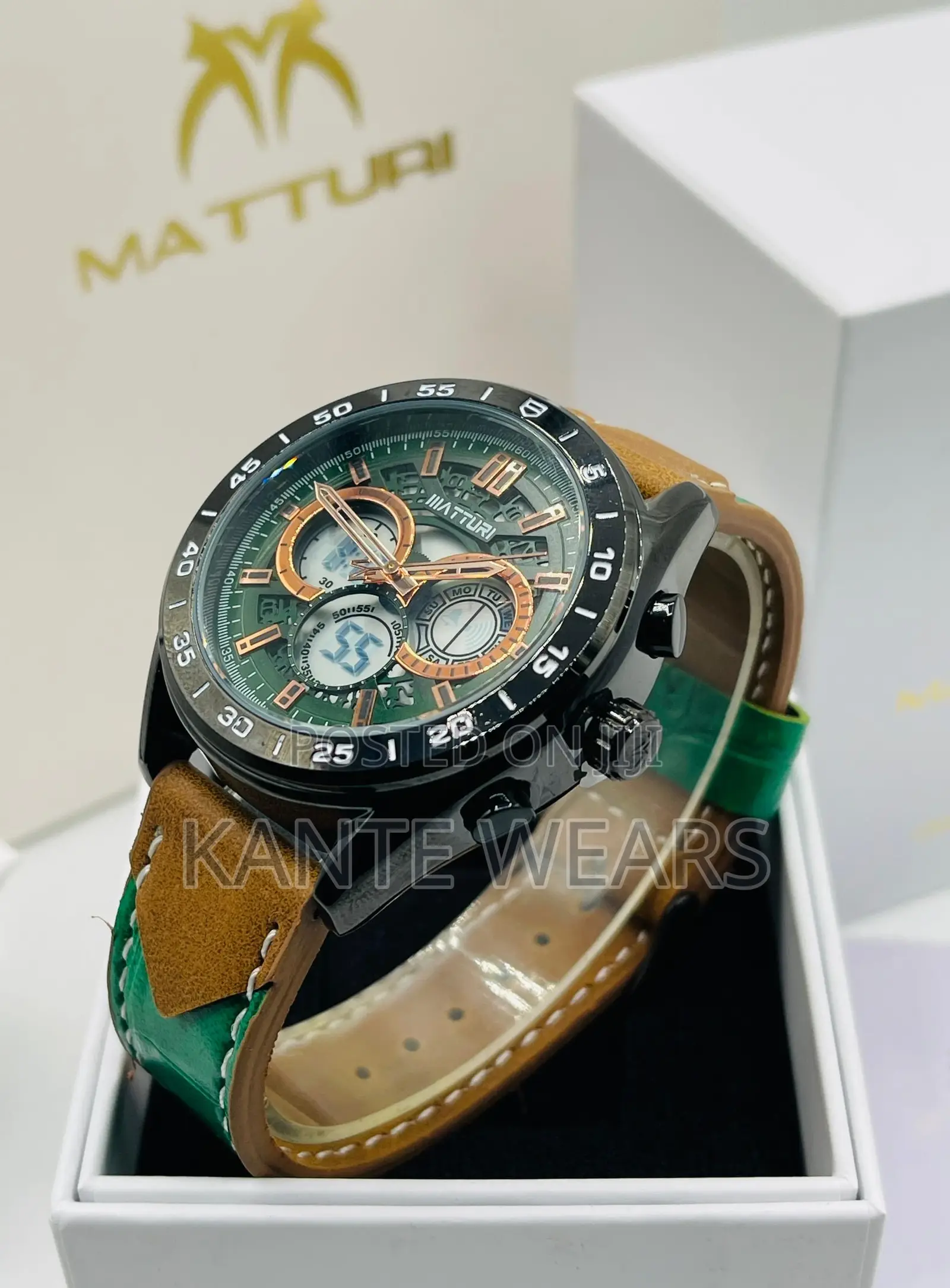 Leather Waterproof Wristwatch