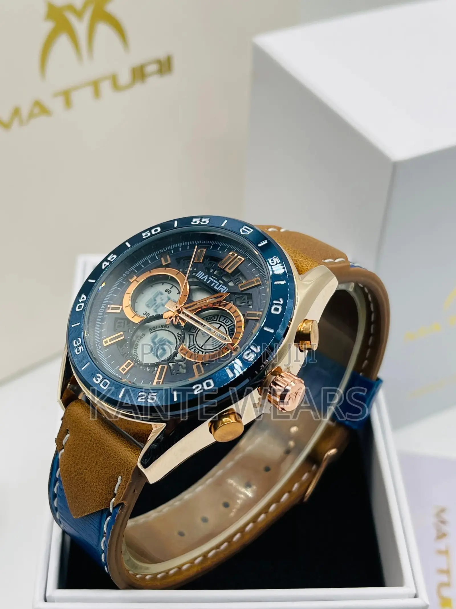 Leather Waterproof Wristwatch
