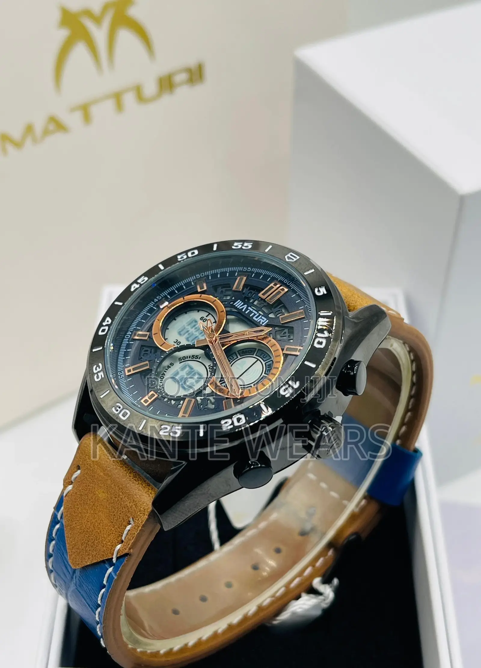 Leather Waterproof Wristwatch