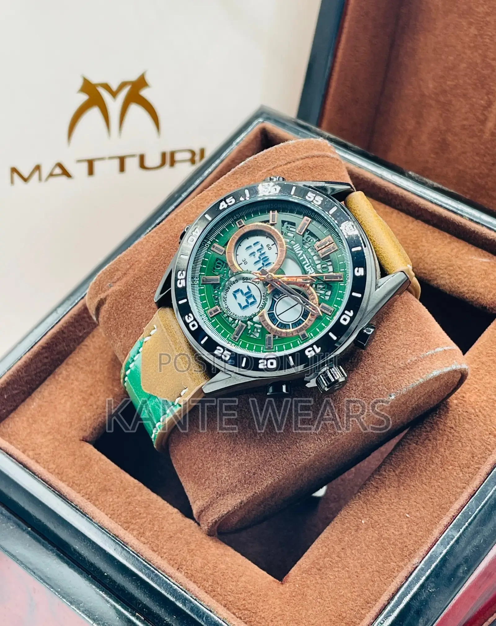 Leather Waterproof Wristwatch