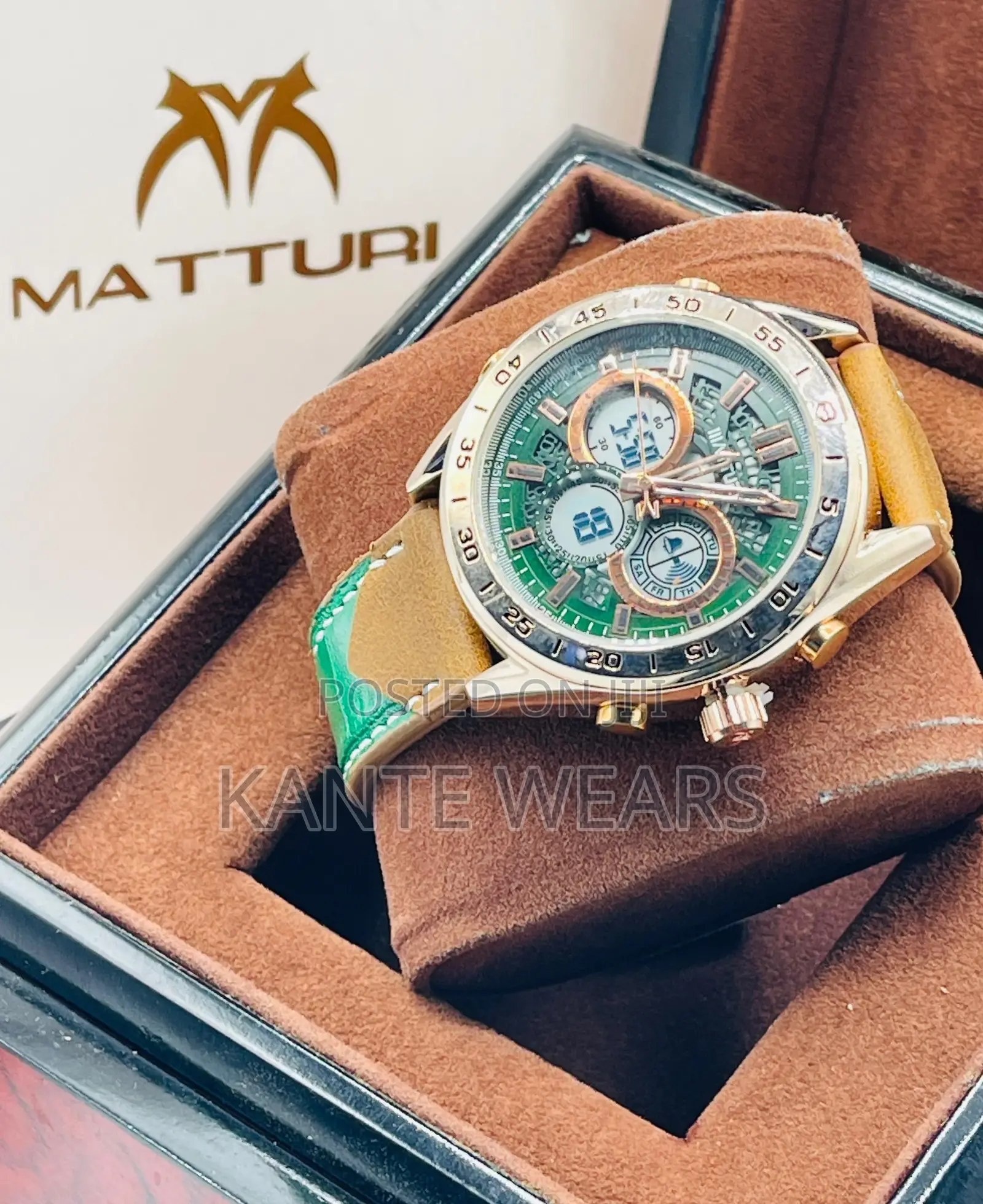 Leather Waterproof Wristwatch