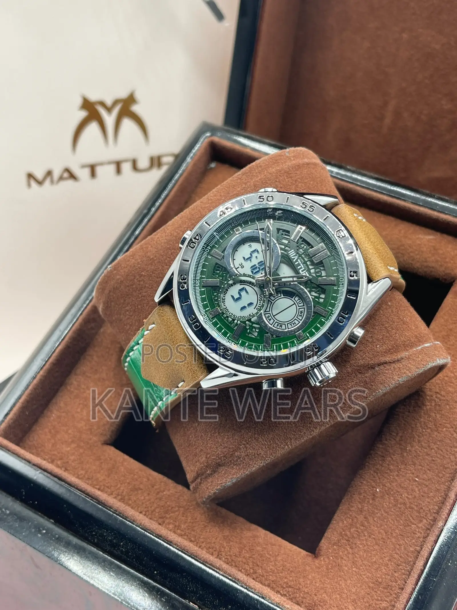Leather Waterproof Wristwatch