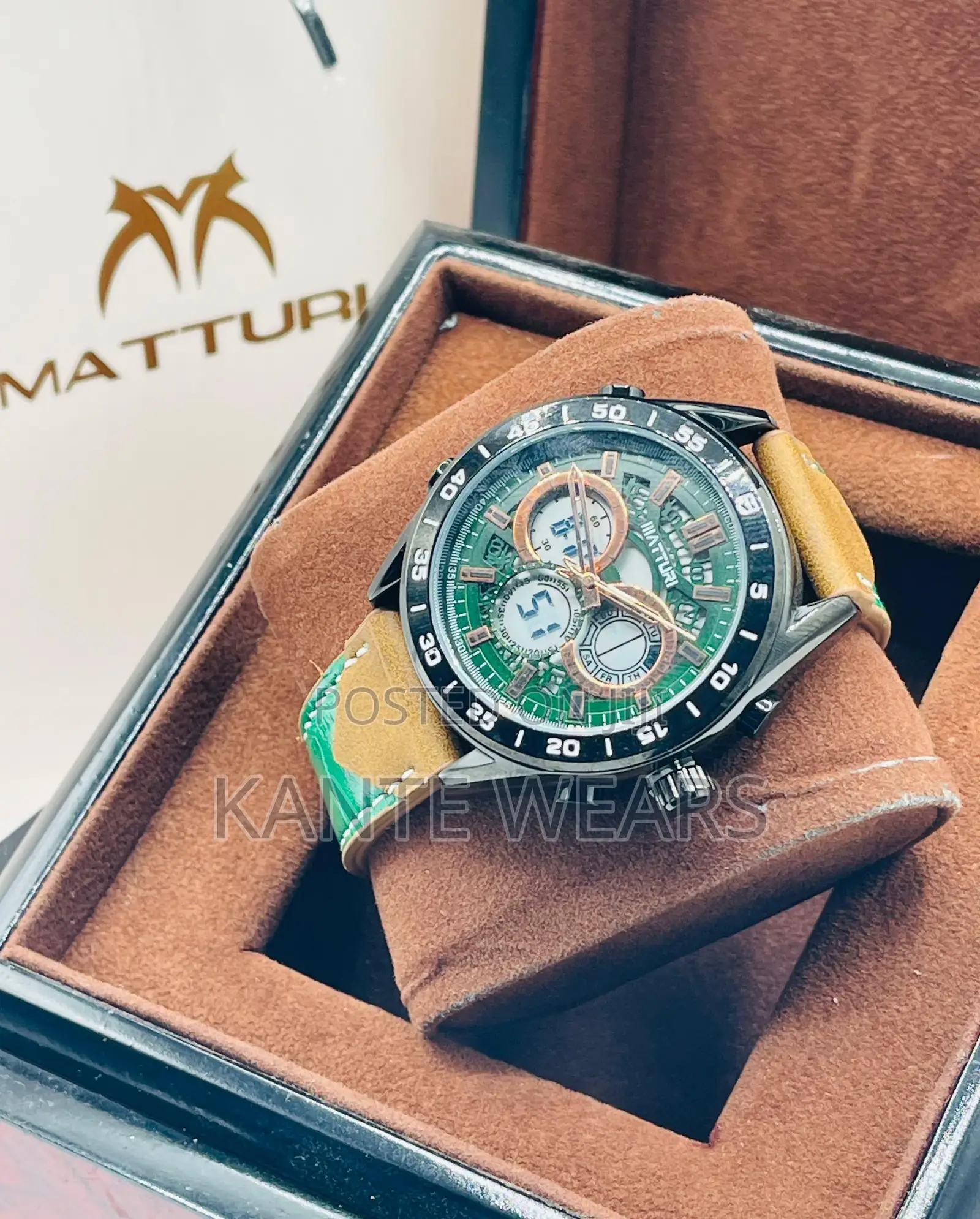 Leather Waterproof Wristwatch