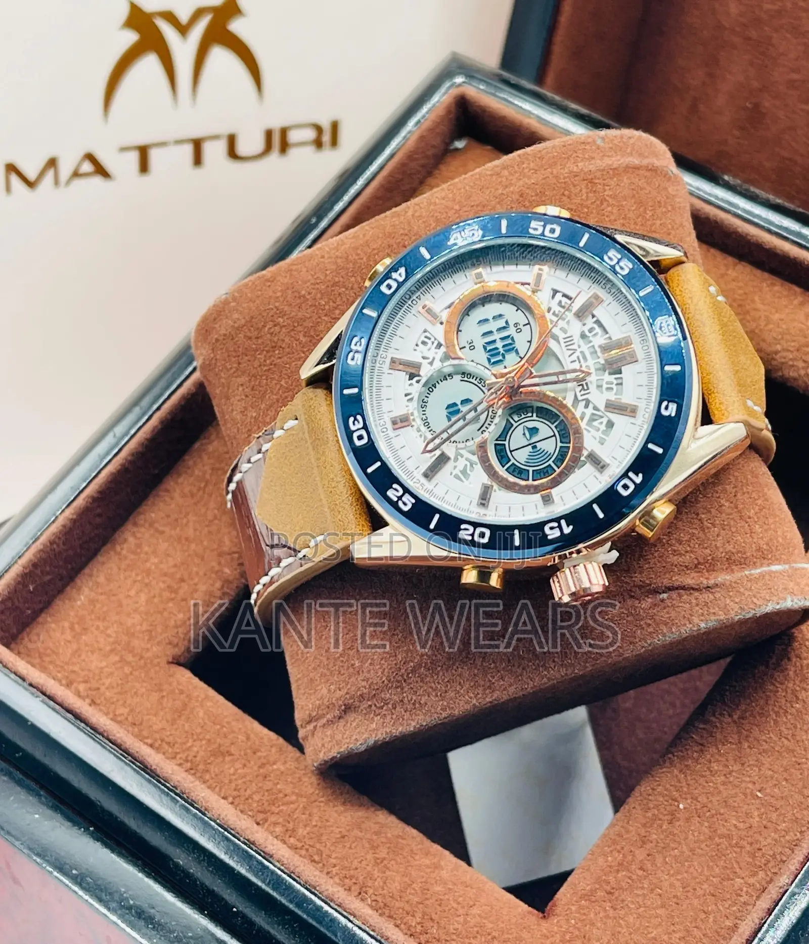 Leather Waterproof Wristwatch