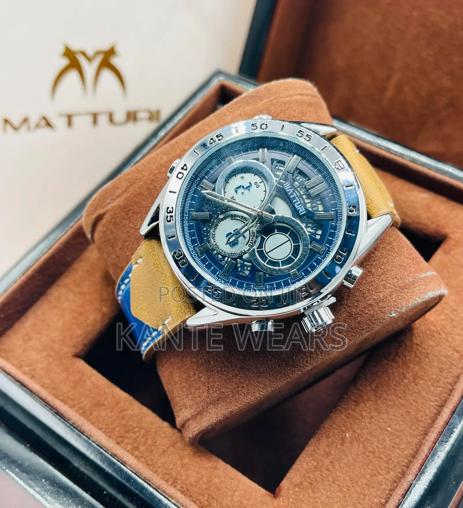 Leather Waterproof Wristwatch