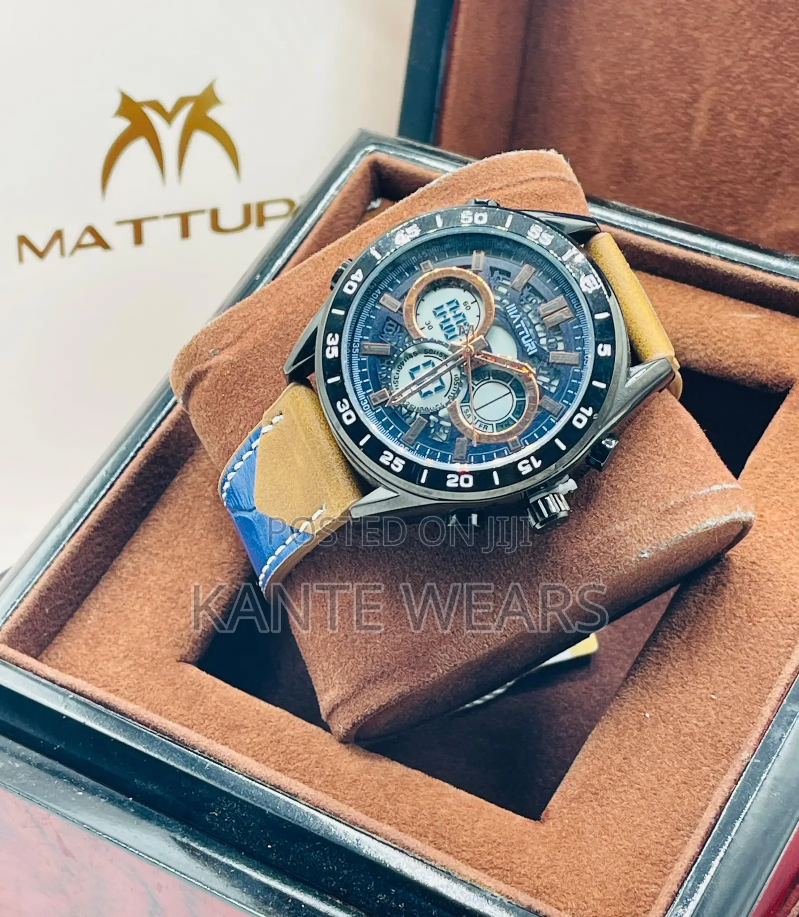 Leather Waterproof Wristwatch