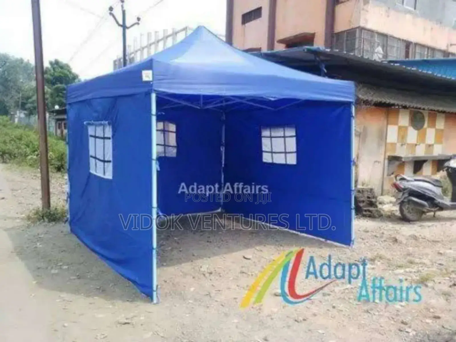 Foldable Canopy 10 X 10 Strong Pole With Side Covers W2