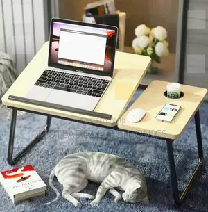 Foldable/Adjustable Over the Bed Laptop Table With Cup Holder