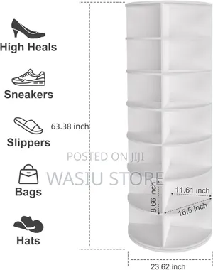 Luxury 7-Tier Rotating Shoe Rack Tower