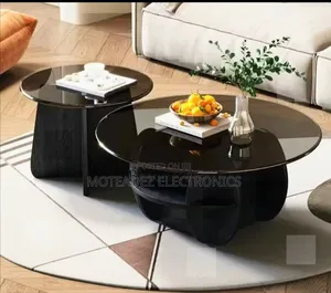 2in1 Exquisite Luxury Tempered Glass Top Nordic Center Table