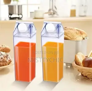 Square Milk Cup Travel Water Bottle