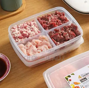 4 Grids Food Storage Portable Box