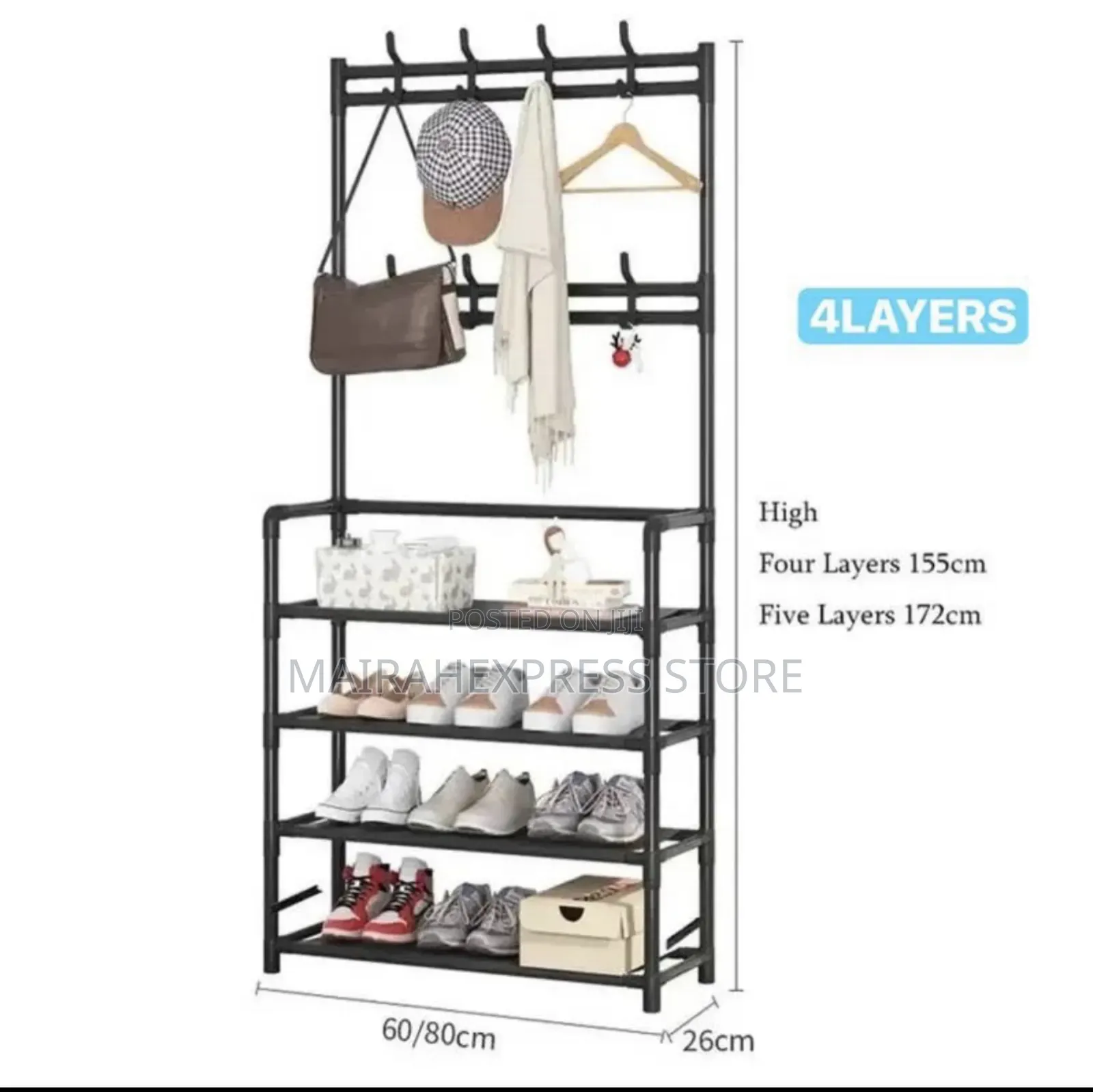 Durable Steel Multipurpose Hanger Shoe Rack