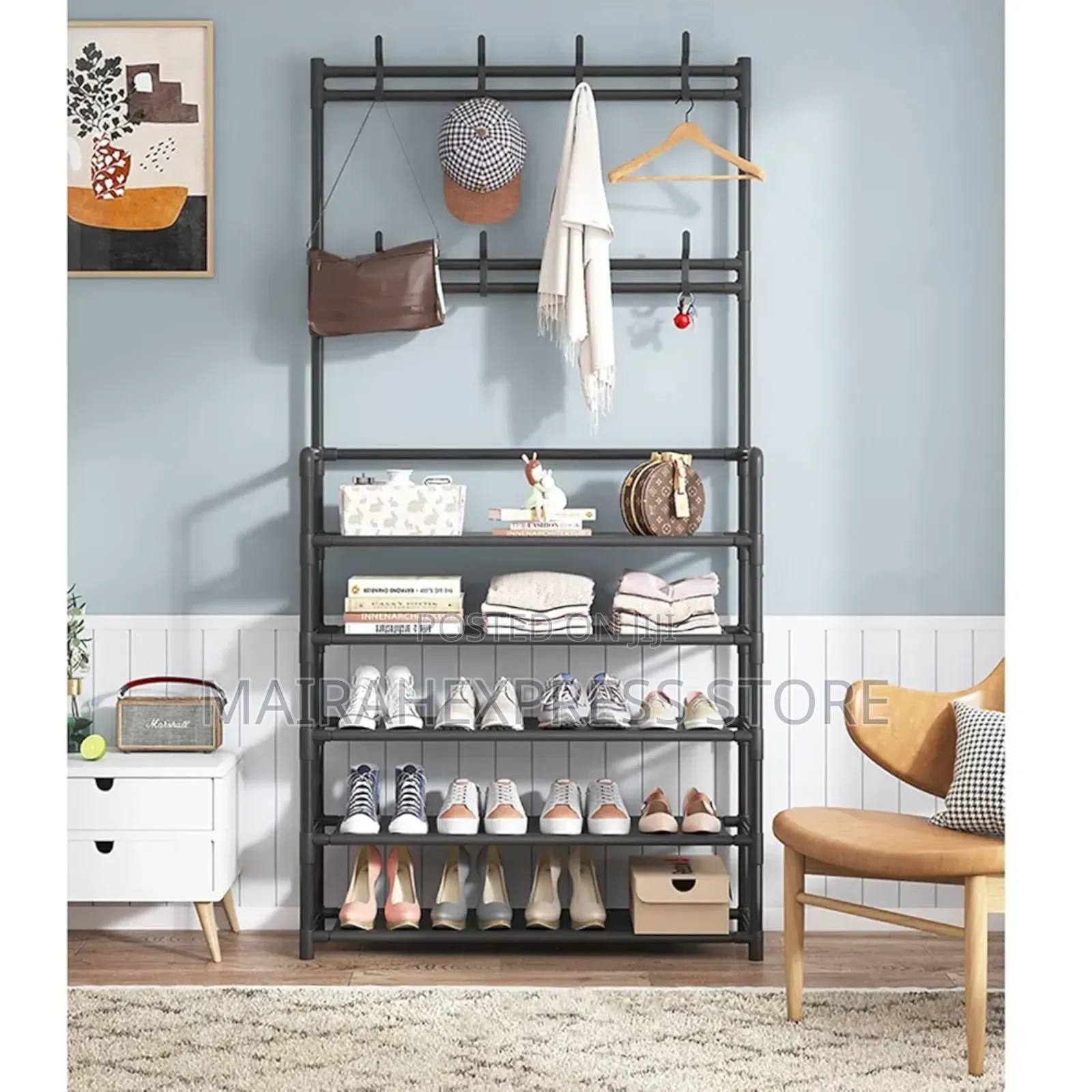 Durable Steel Multipurpose Hanger Shoe Rack