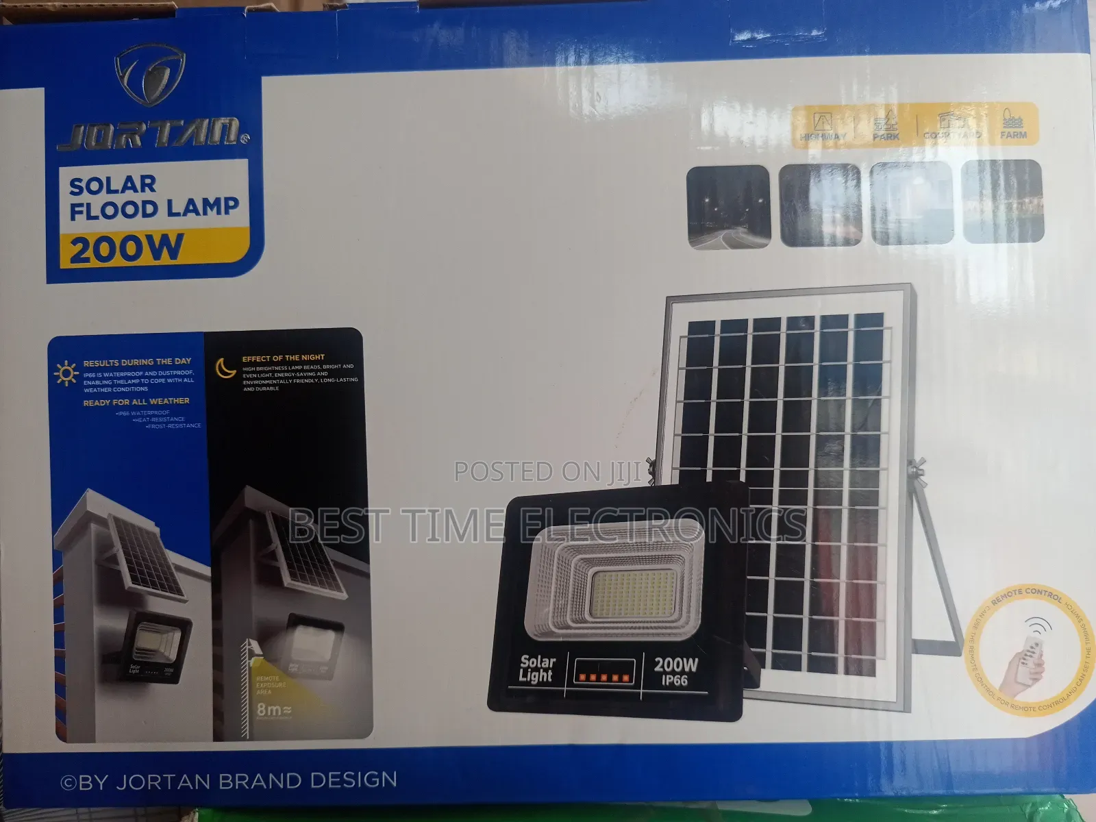 Powerful Jortan 200watts Solar Light/Flood Lamp