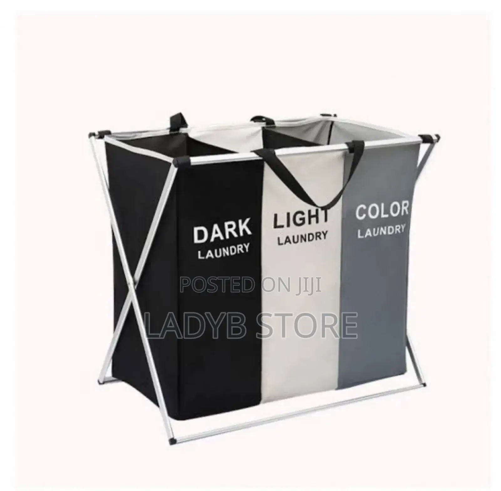 3partition Foldable Laundry Basket/Bag