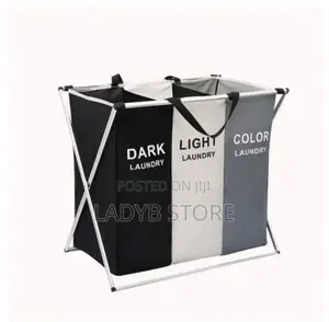 3partition Foldable Laundry Basket/Bag