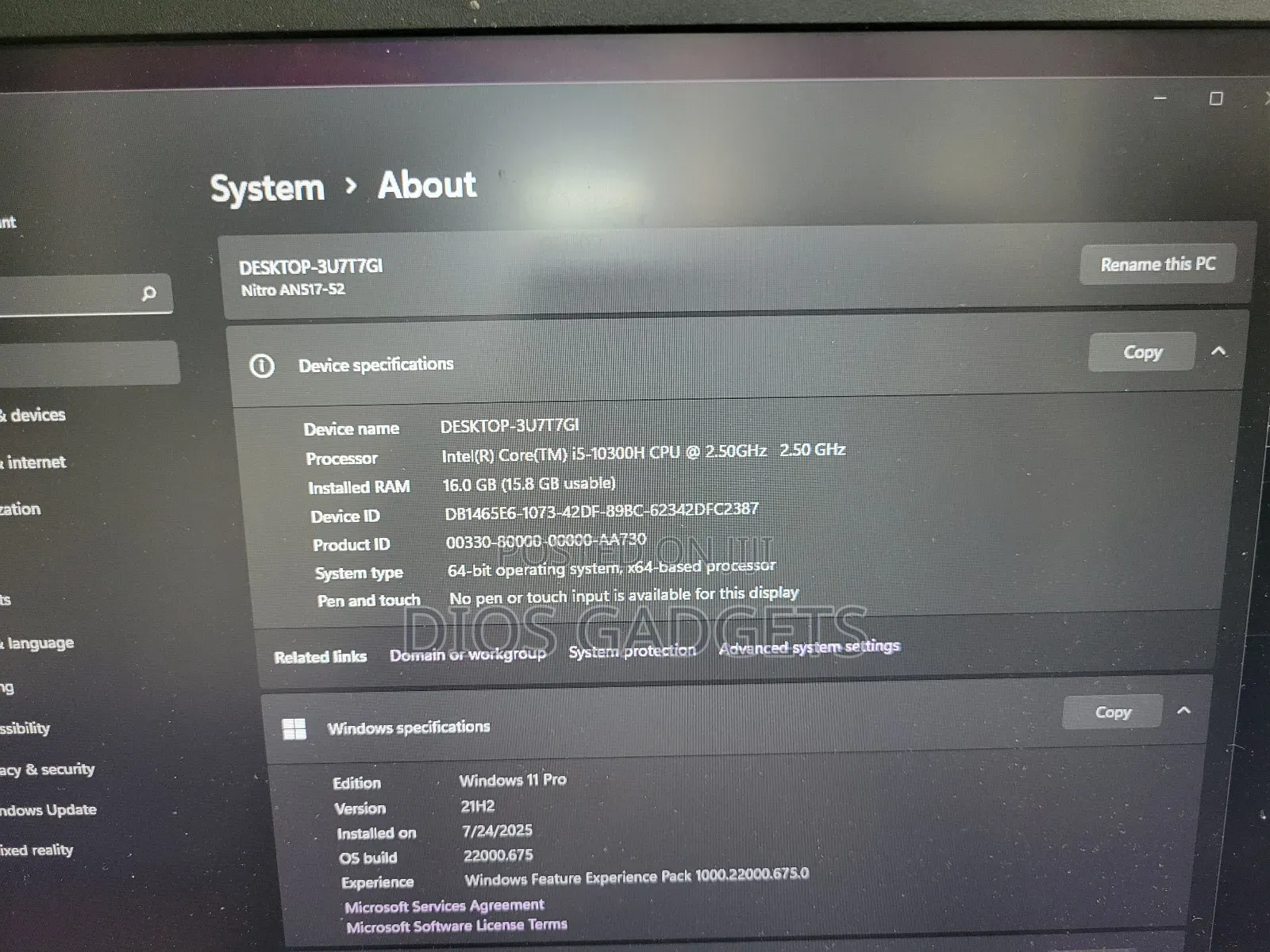 Laptop Acer Nitro 5 16GB Intel Core i5 SSD 512GB
