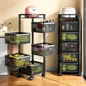 Photo - 5 Layer Rotating Cube Shaped Vegetable Rack