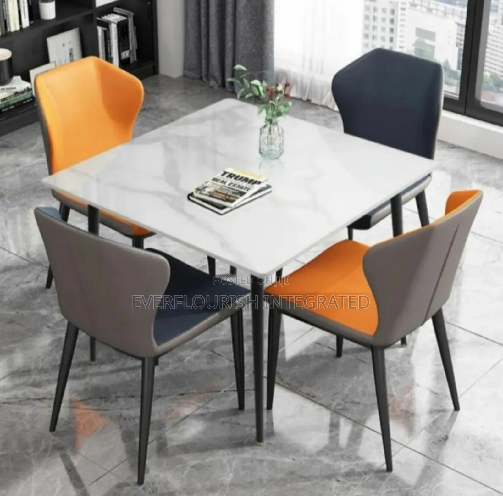 Beautiful Foreign Dining Set by 4 Chairs