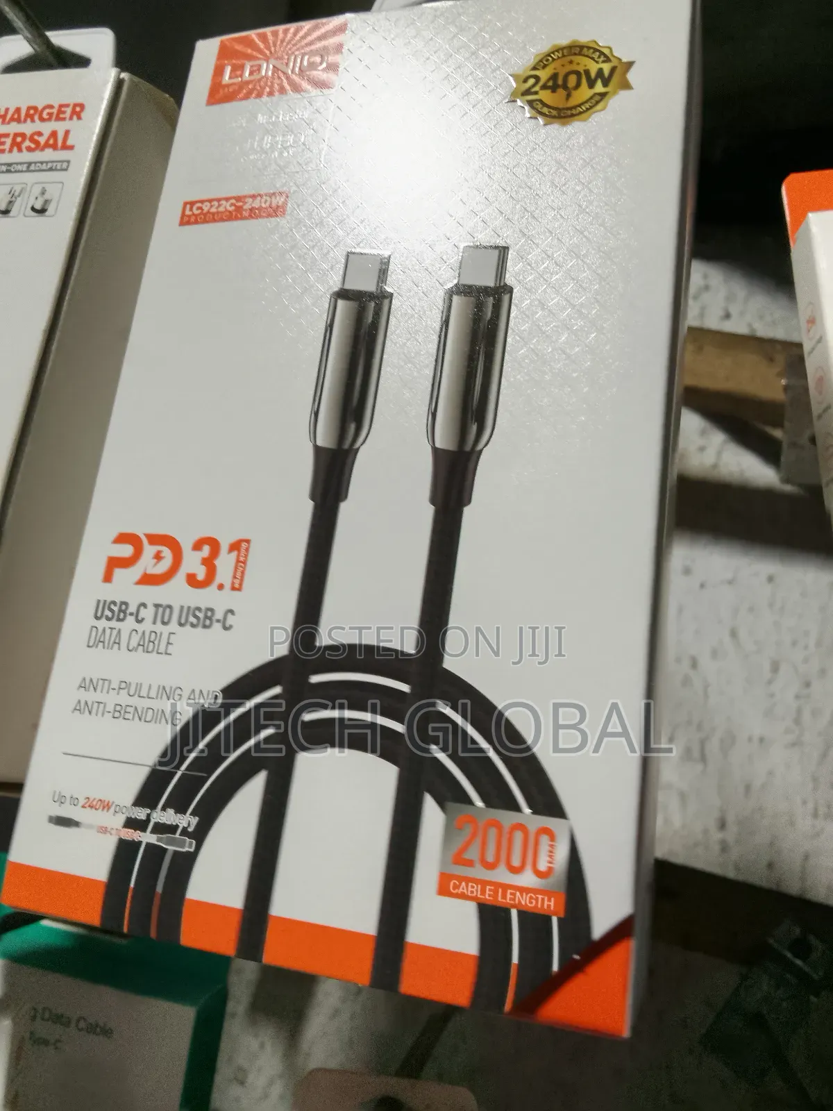 240w High Power Pd3.1 Fast Charging Data Cable 2m