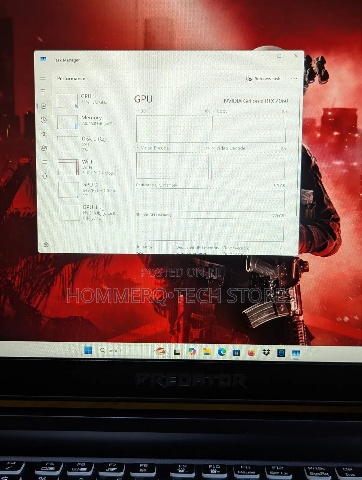 Laptop Acer Predator Helios 300 16GB Intel Core I7 SSD 512GB