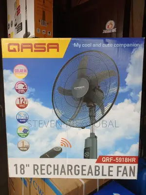 Qasa 18 Inches Rechargeable Fan + Remote Control QRF-5918hr