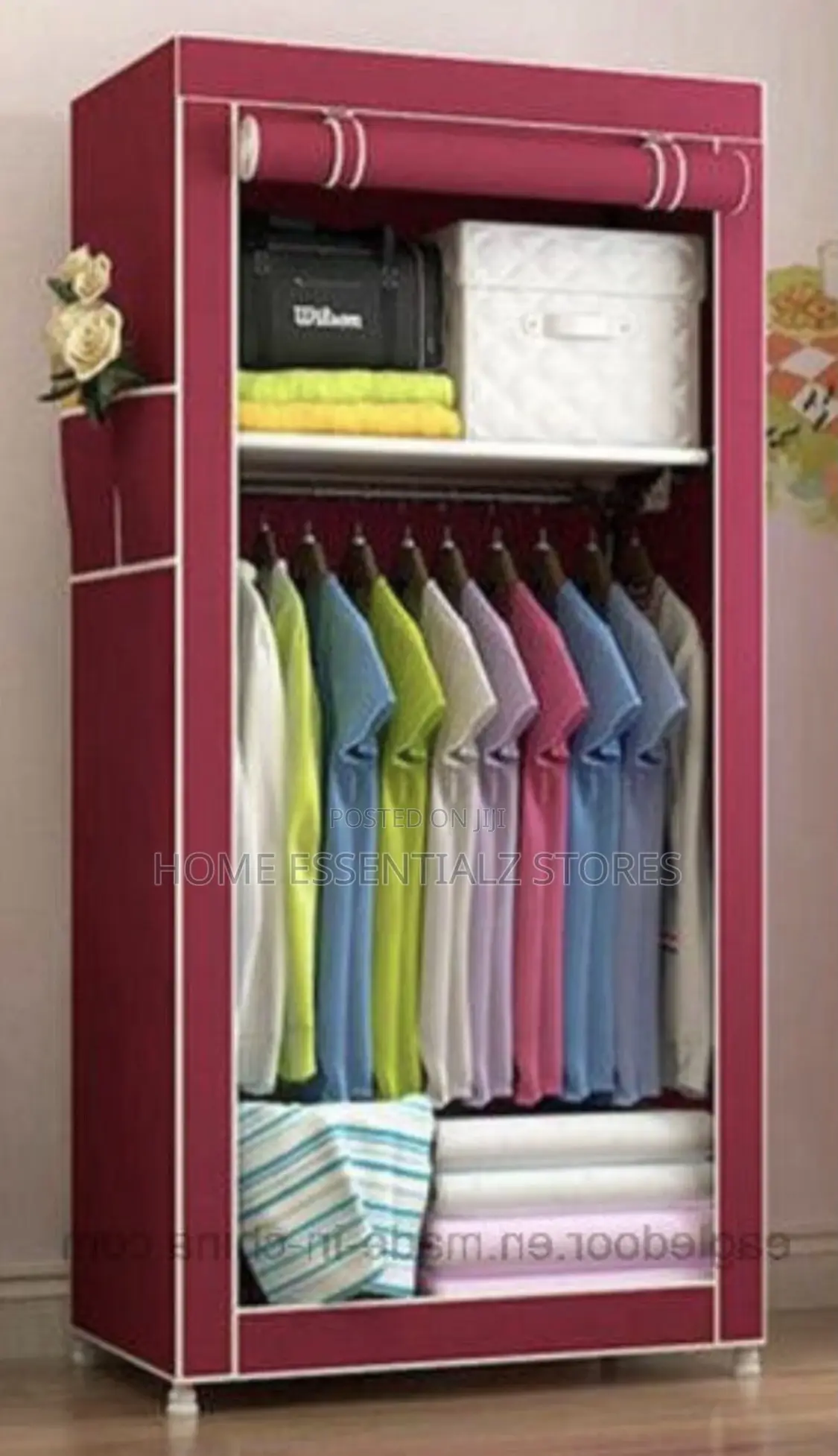 Single Canvas Foldable Fabric Wardrobe - Single Phase