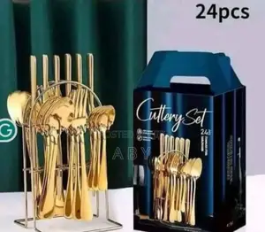24pcs Gold Cutlery Sets