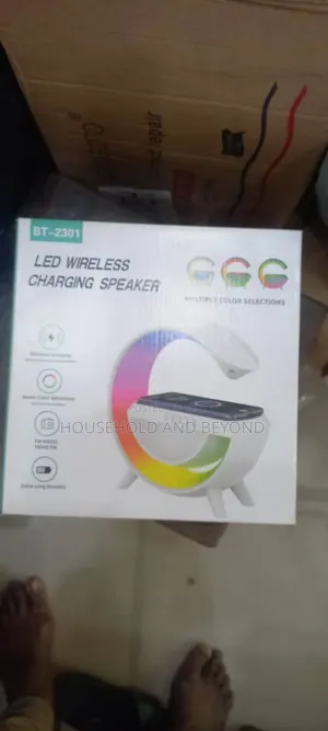 G-Shaped Speaker With Wireless Charging and Timer