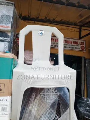 Plastic Armless White Chairs