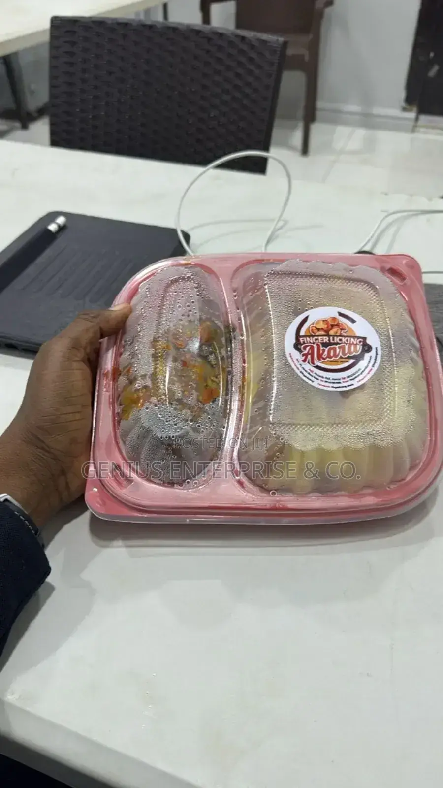 1000ml 2 Divider Takeaway Plastic Pack With Cover (50pcs)