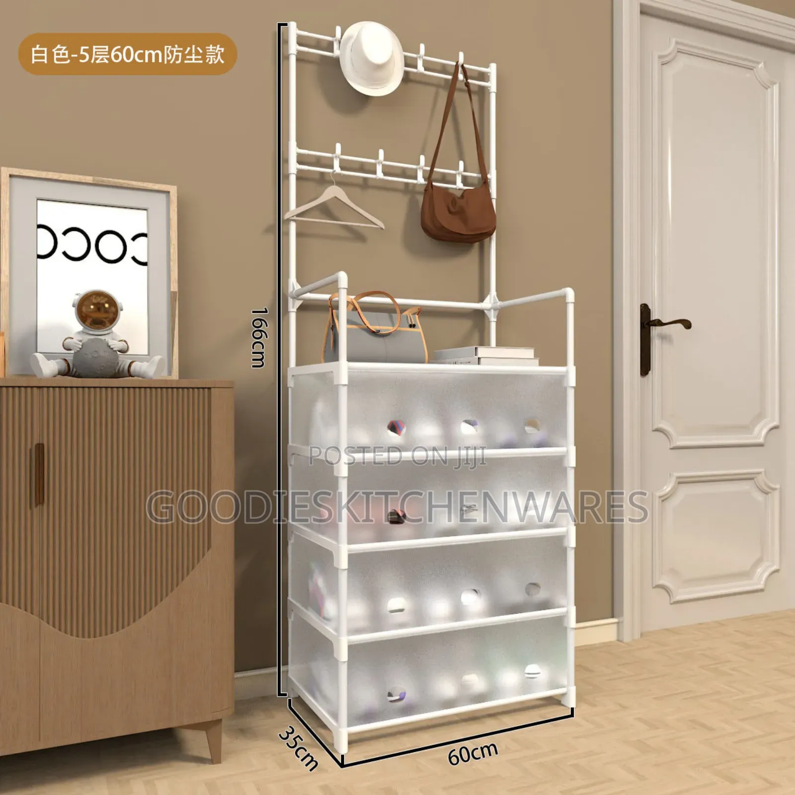 Shoe and Hat Rack With Cover