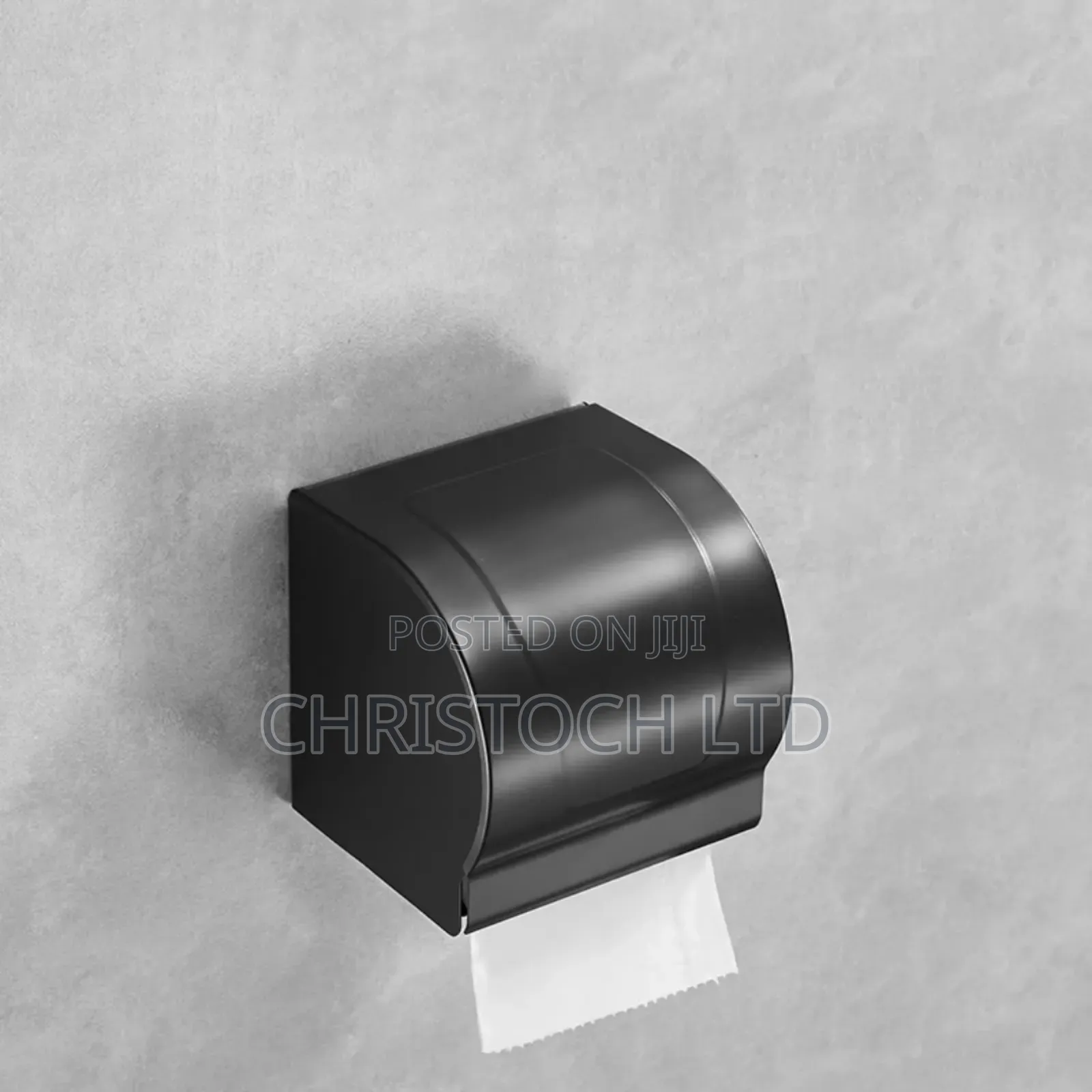 Covered Black Tissue Paper Holder