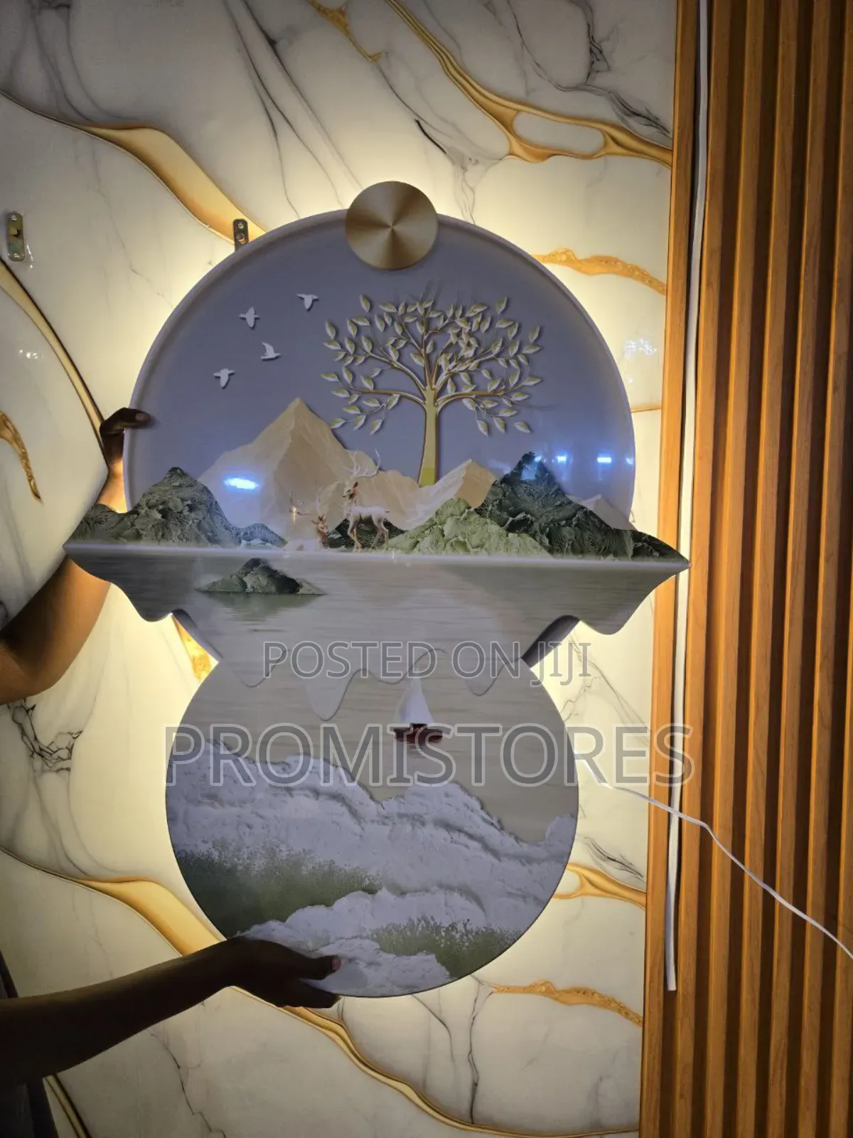 Crystal Porcelain Led Wall Art Decor With Remote