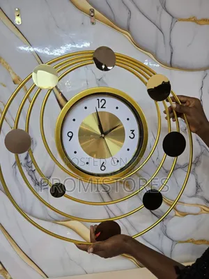 Big Decorative Quartz Metal Wall Art Design Clock