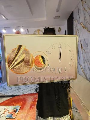 Unbreakable Crystal Wall Acrylic Stone Frame With Clock