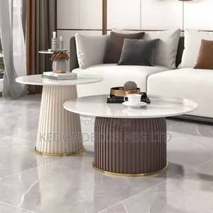 Centre Table Marble and Leather
