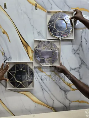3pcs Metal Frame Wall Mounted Round Mirror