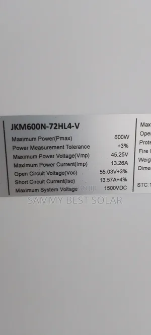 600w Jinko Solar Panel.