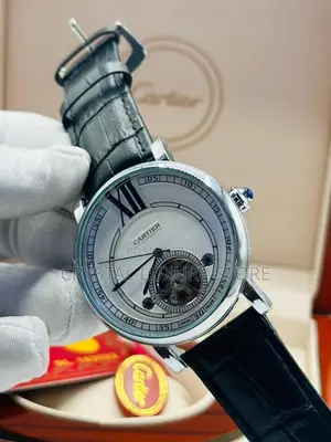 Cartier Quality Luxury Men Genuine Leather Wristwatch