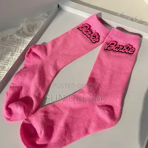 Girl Pink Barbie Socks Quality Socks