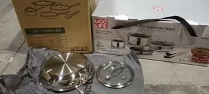 Ucc Life 9pcs Tri-Ply Stainless Steel Non-Stick Cookware Set