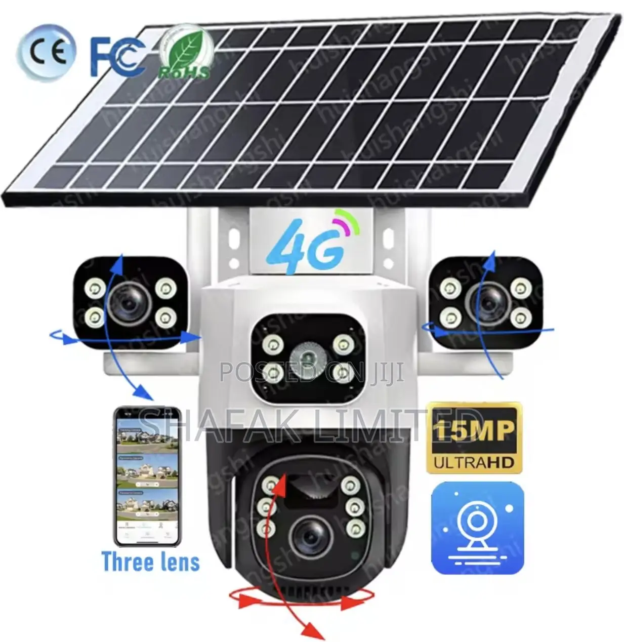 Eseecloud 3-in-1 Solar PTZ Camera