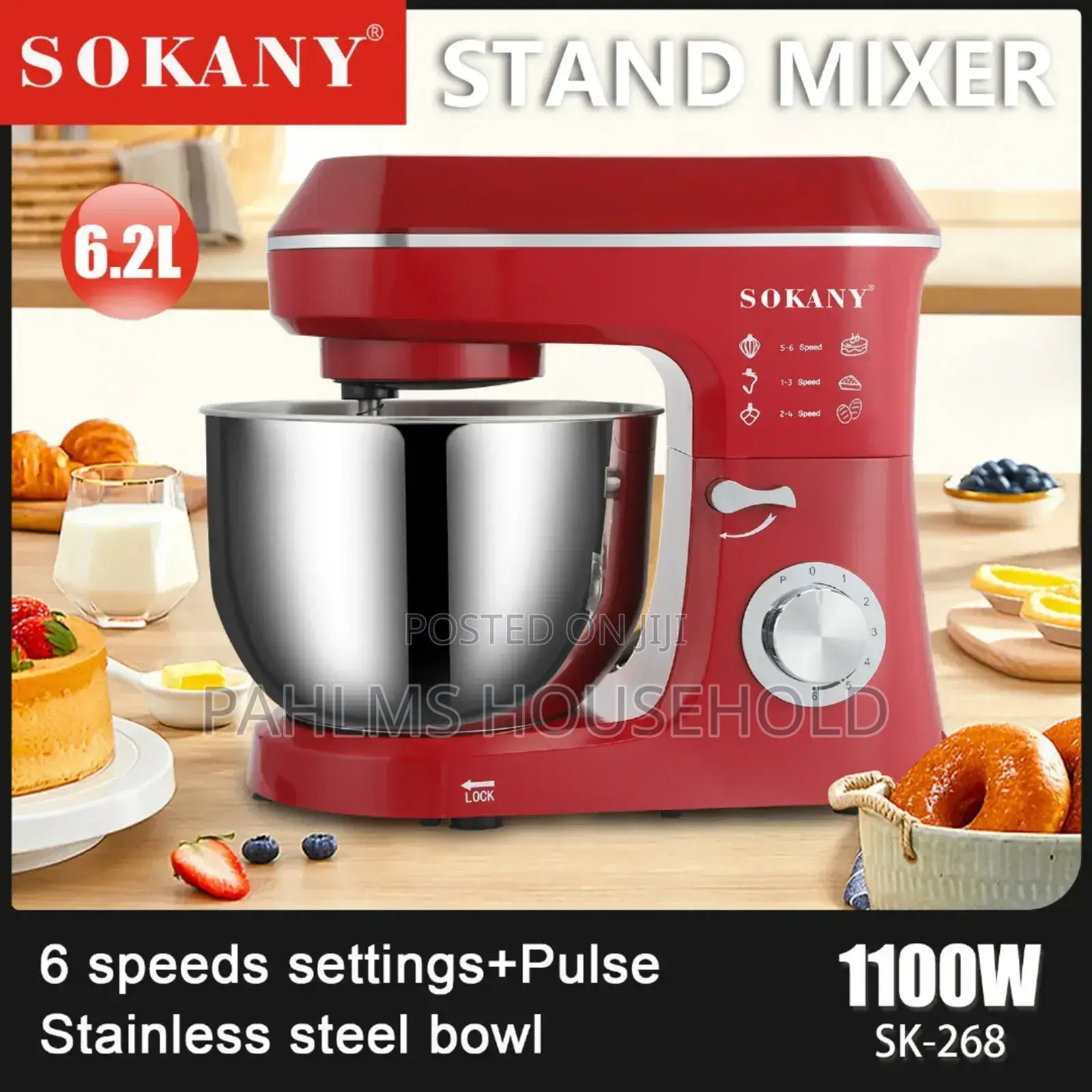 Sokany 6.2liter Cake Mixer