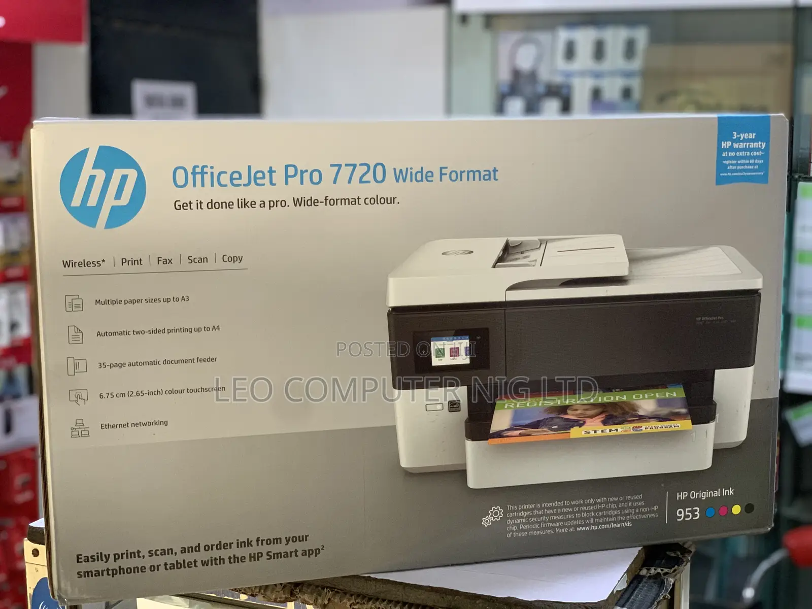 Hp Officejet Pro 7720 Wide Format All-in-Oneprinter (Y0s18a)