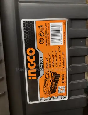Plastic Empty Tools Box Ingco 20” Available Different Sizes