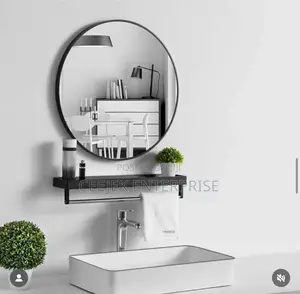 Round Mirror With Shelve