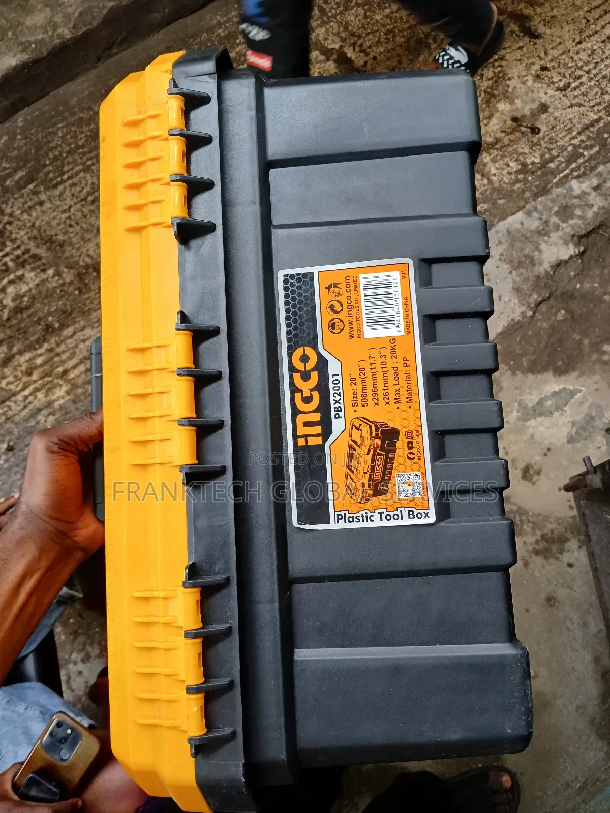 Ingco Plastic Empty Tools Box 24"